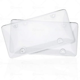 DARK Screws Included 2 Pack Clear Bubble Design Novelty Plate Covers to Fit Any Standard US /& CANADA Plates Unbreakable Frame /& Covers to Protect Plates WILDTECH Car License Plates Shields and Frames Combo